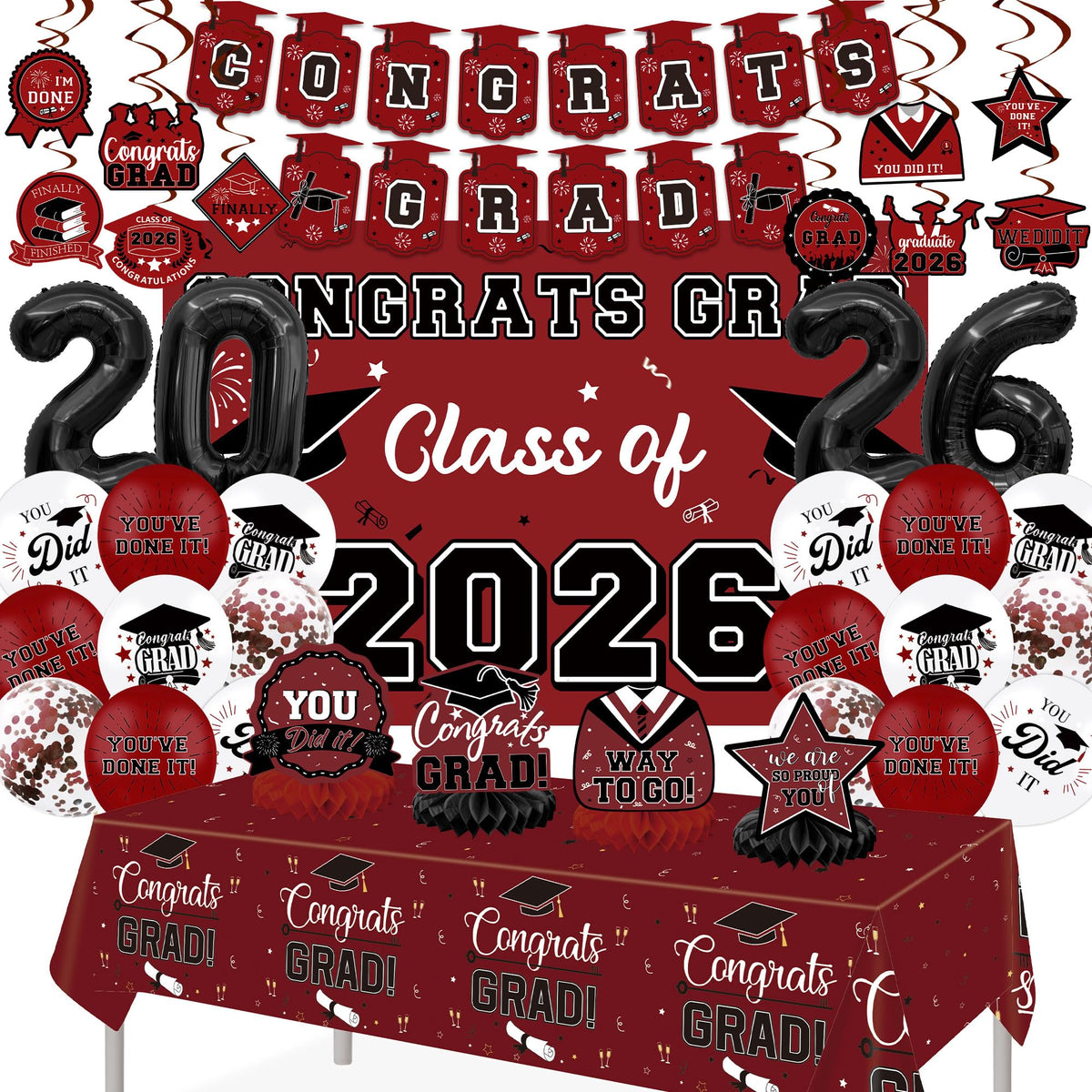 DMIGHT Congrats Grad banner for a bold graduation photo backdrop.