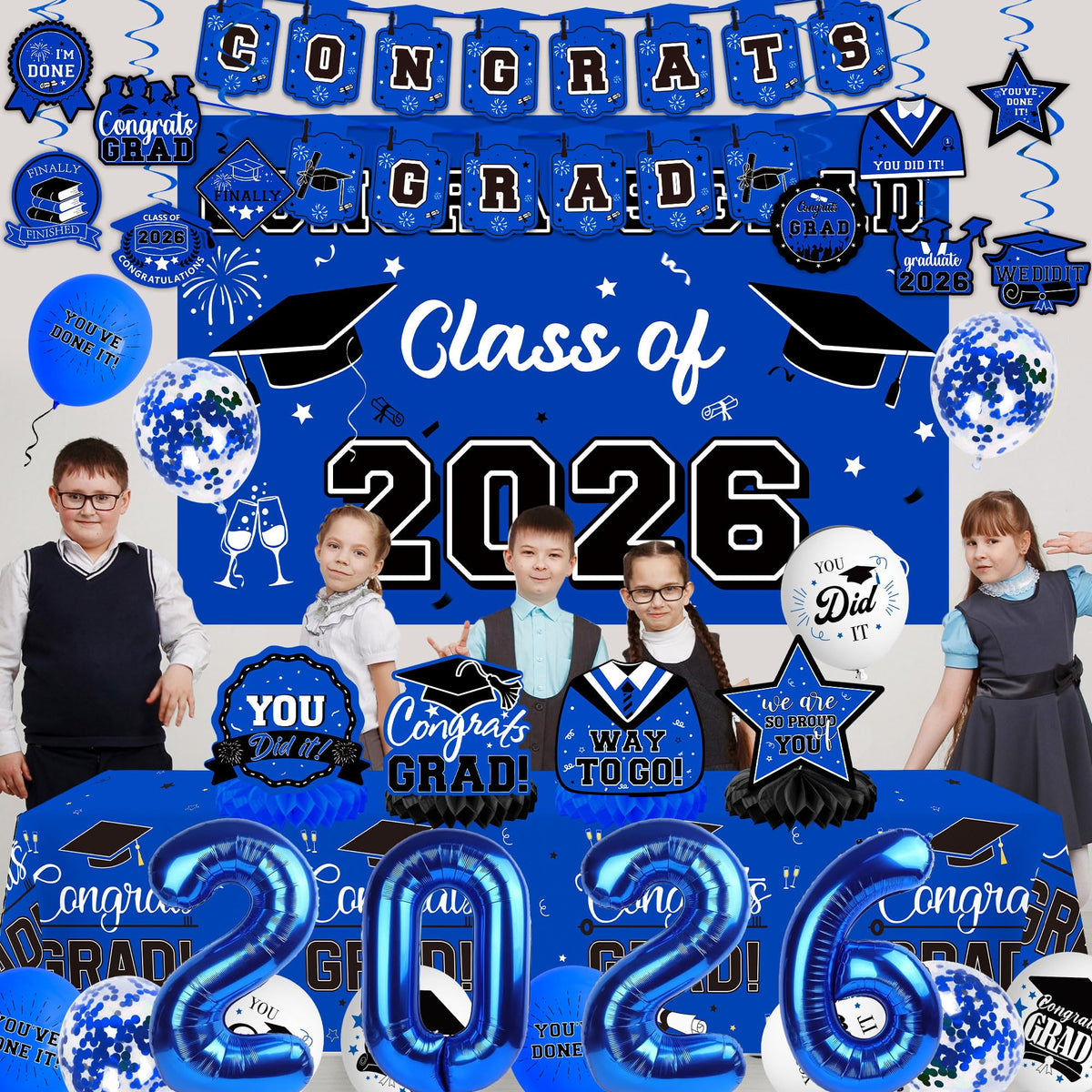 DMIGHT graduation tablecloth protects surfaces while you celebrate