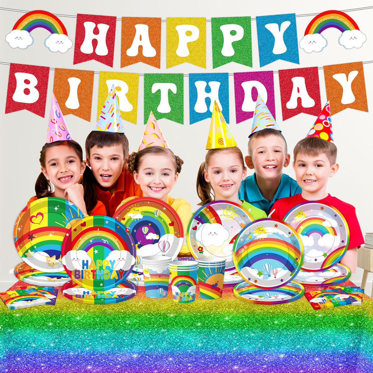 DMIGHT rainbow banner close-up highlights bold color tones.