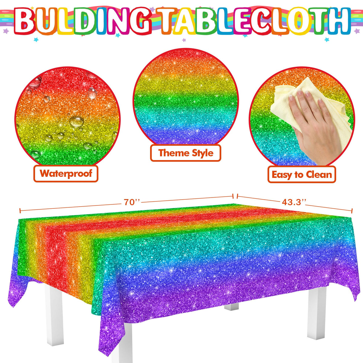 DMIGHT rainbow plates 9-inch add sturdy, colorful dining for guests.