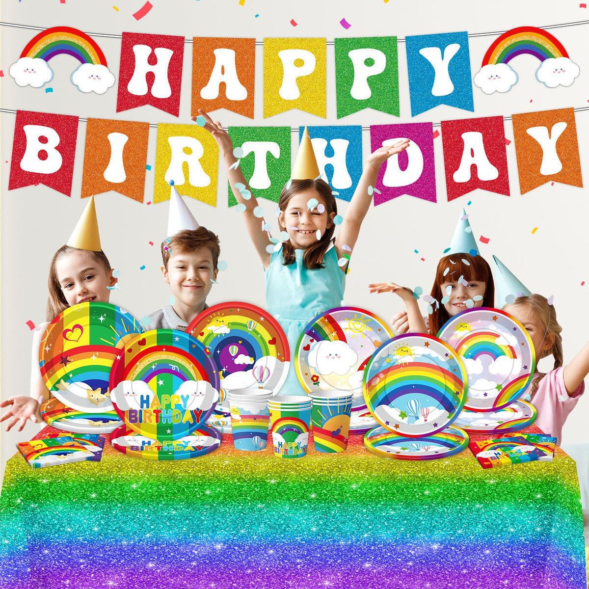 DMIGHT rainbow tablecloths texture and color base for tables.