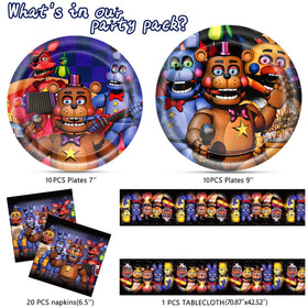 DMORED Freddy's print close-up highlighting vivid colors for party ambience
