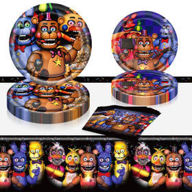 DMORED Freddy's table decor setup creating a lively party atmosphere
