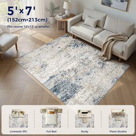 DMOYEST soft polyester rug delivers comfort underfoot and easy maintenance.