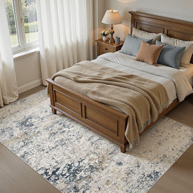 DMOYEST living room rug non-slip backing keeps the space secure.