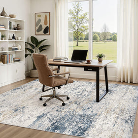 DMOYEST low-pile rug with contemporary design adds subtle style to any room.
