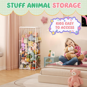 Dmticoasis Movable storage display solution for playrooms, nurseries, or living spaces.