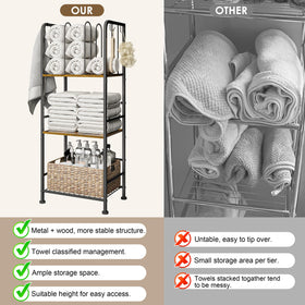 Dmticoasis towel rack is suitable for poolside towel storage and outdoor use.