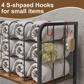 Dmticoasis towel rack combines durable metal with a vintage finish.