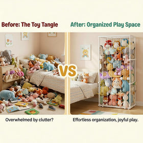Dmticoasis Wall-mountable anti-tip storage promotes safe, sturdy placement in bedrooms.