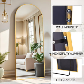 DMWOODFL aluminum frame mirror for durable, lightweight setup