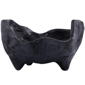 DN DECONATION oak wood black bowl combines eco-friendly material with long-lasting durability.