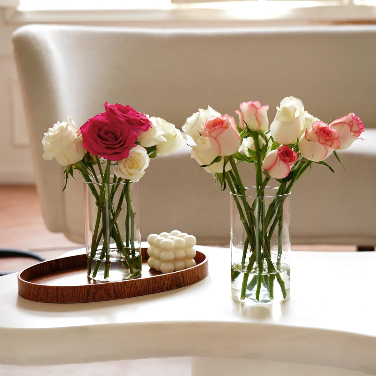 DNANAOL versatile vase for flowers, dried stems, or gemstones.