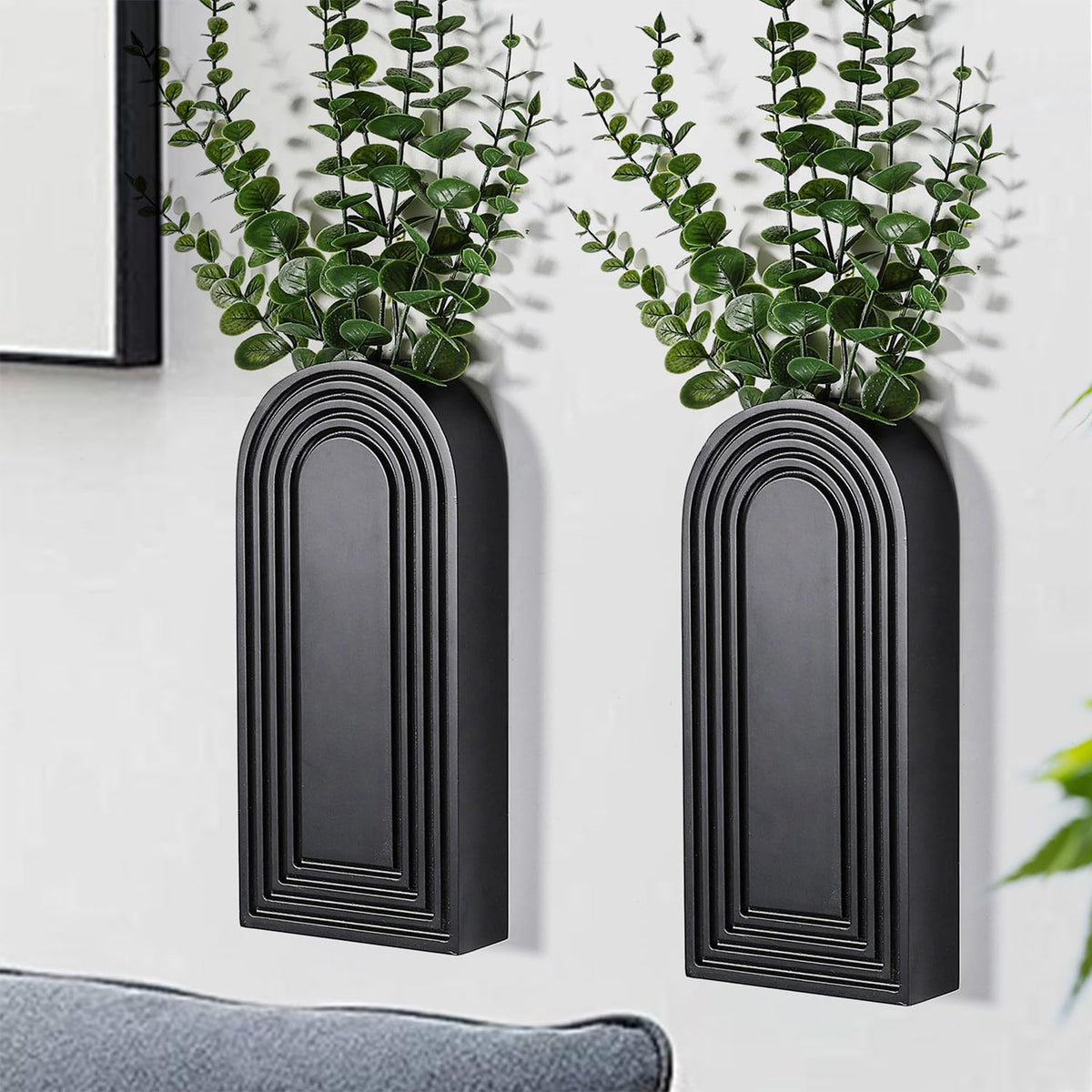 Dnnnii 2-pack wall vase in entryway display for stylish plant organization