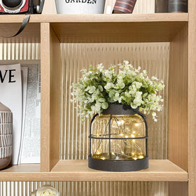 Dnnnii Vintage Glass Farmhouse Bonus-Flowers Kit enhances immediate decor impact