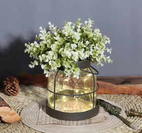 Dnnnii Vintage Glass Farmhouse LED-Lights illuminate displays without wiring