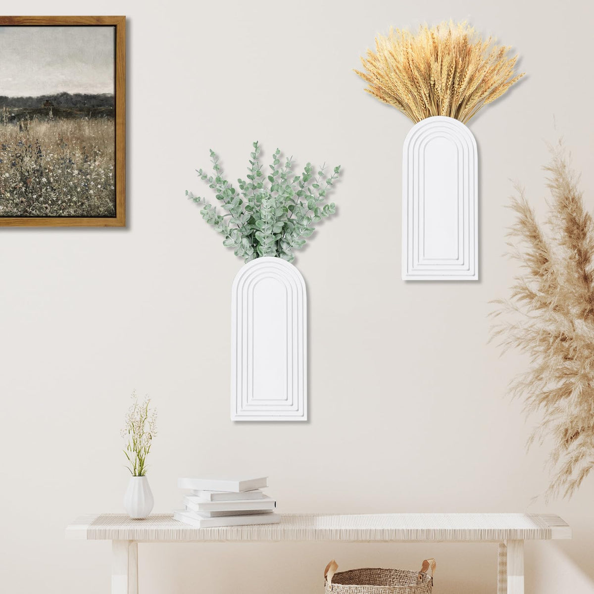Dnnnii wooden wall vase bathroom decor adds subtle natural accent