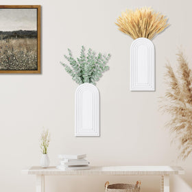 Dnnnii wooden wall vase bathroom decor adds subtle natural accent