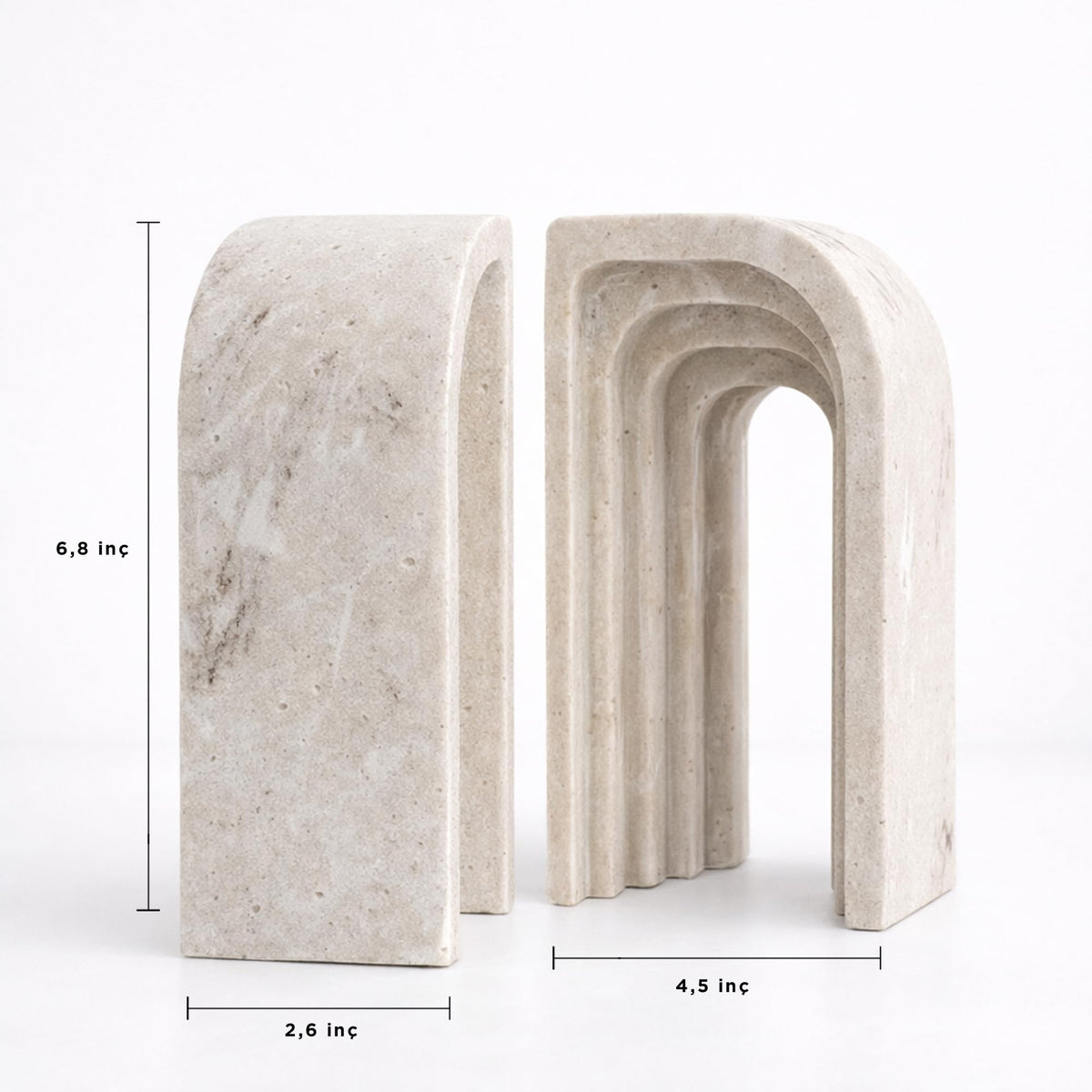 DOACREA handcrafted finish bookends highlight texture while keeping books in place.