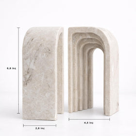 DOACREA handcrafted finish bookends highlight texture while keeping books in place.