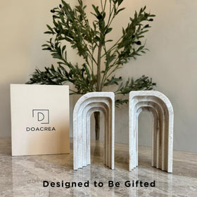 DOACREA modern home office decor bookends blend with Scandinavian interiors.
