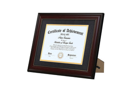 DOAI ART frame showing black over gold mat design.