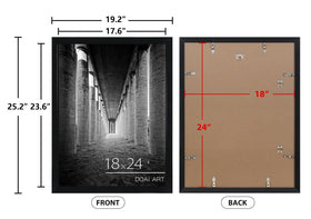 DOAI ART black poster frame detail with gallery-ready look