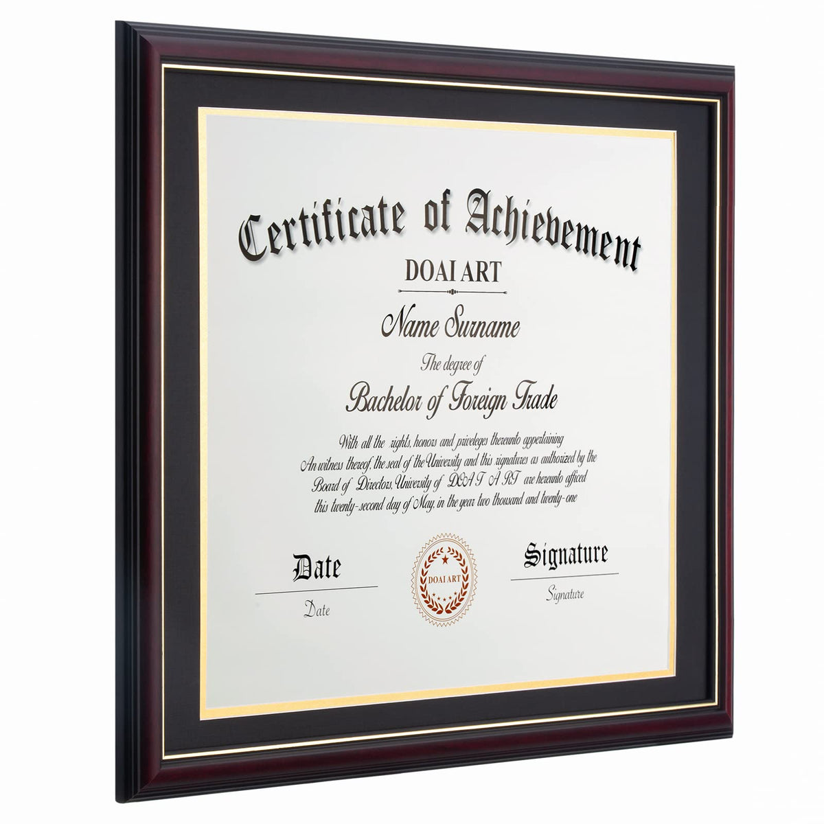 DOAI ART diploma frame 16x20 without mat fits posters crisply.