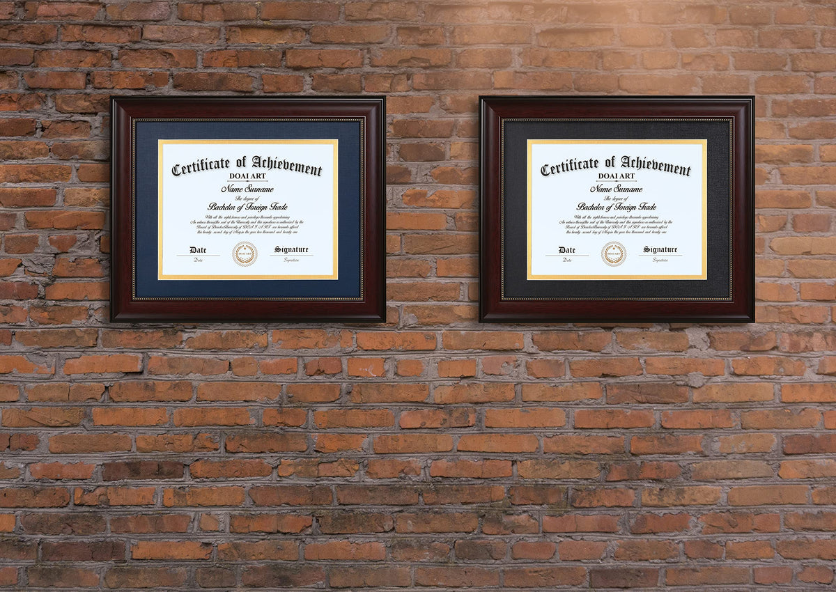 DOAI ART wide molding protects and showcases documents beautifully