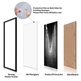 DOAI ART back panel with saw-tooth hangers for easy mounting