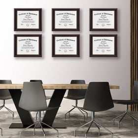 DOAI ART black-over-gold mat detail enhances diploma presentation.