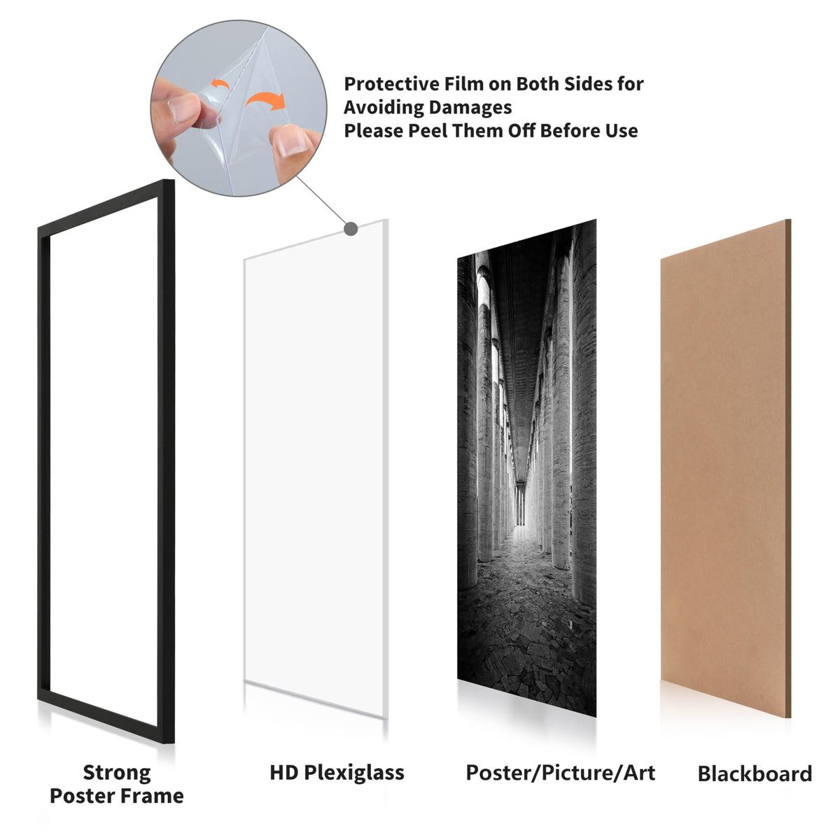 DOAI ART durable lightweight frame ideal for home or office galleries.