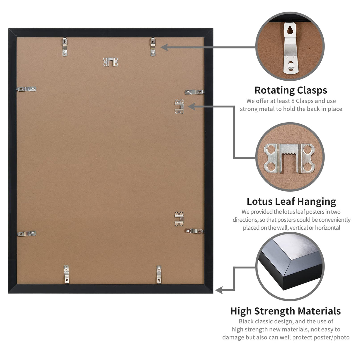 DOAI ART poster frame two-pack ready for horizontal or vertical mounting