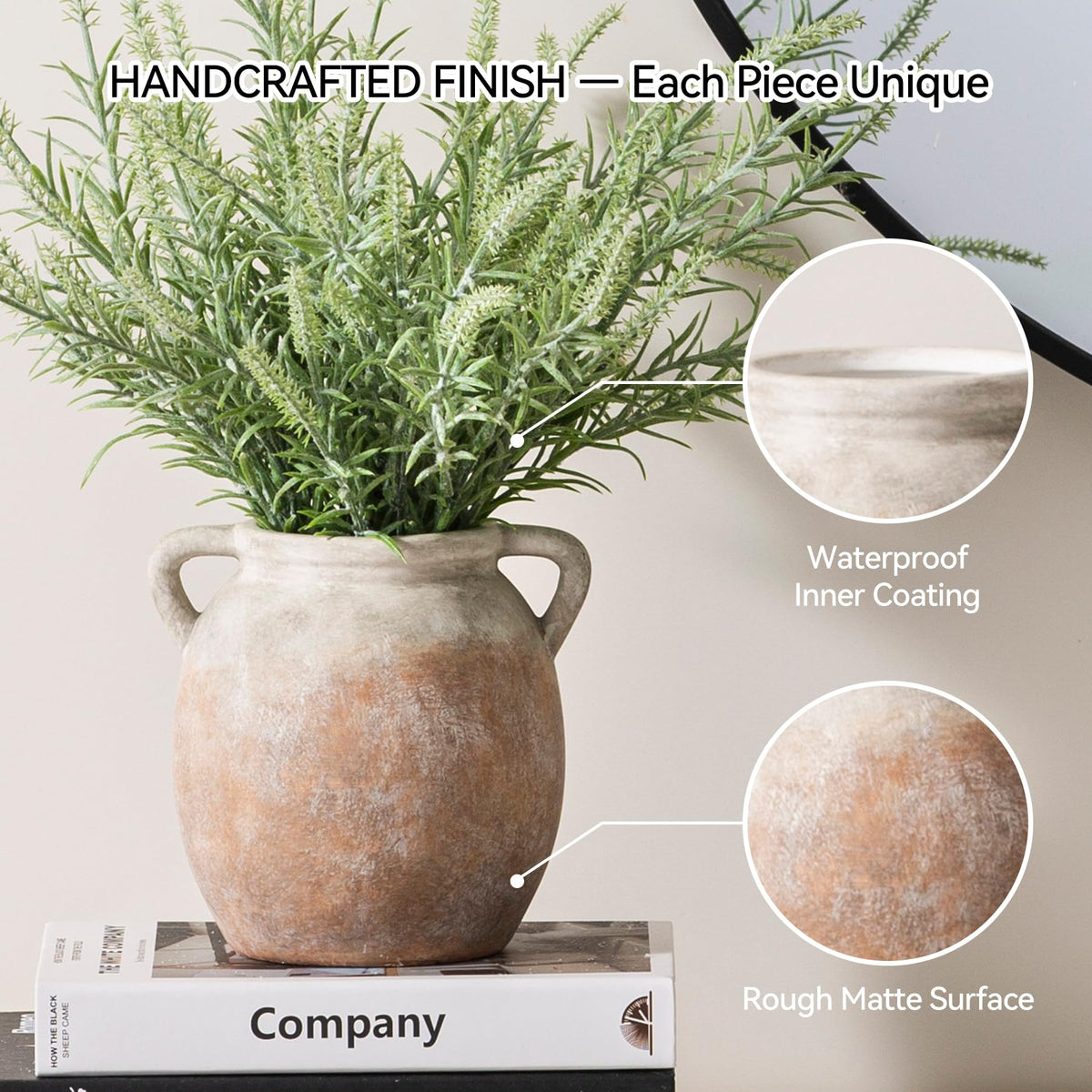 Dobbyby boho farmhouse design vase complements modern decor.