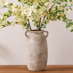 Dobbyby ceramic flower vase 12-inch displayed as a centerpiece for fresh or dried blooms.