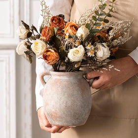 Dobbyby ceramic vase 6inch detail showing hand-painted texture and durable high-fire finish