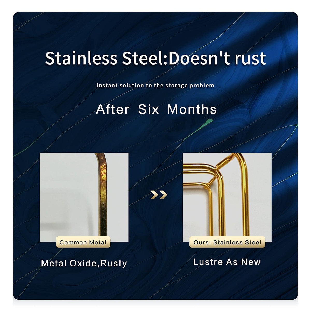 Dobbyby stainless steel frame resists moisture in humid bathrooms.