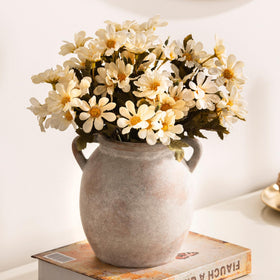 Dobbyby terracotta vase close-up highlighting warm glaze and crackle texture