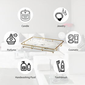 Dobbyby vanity tray side view highlighting compact countertop organization.