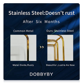 Dobbyby vanity tray stainless steel frame with marble print elevating decor.