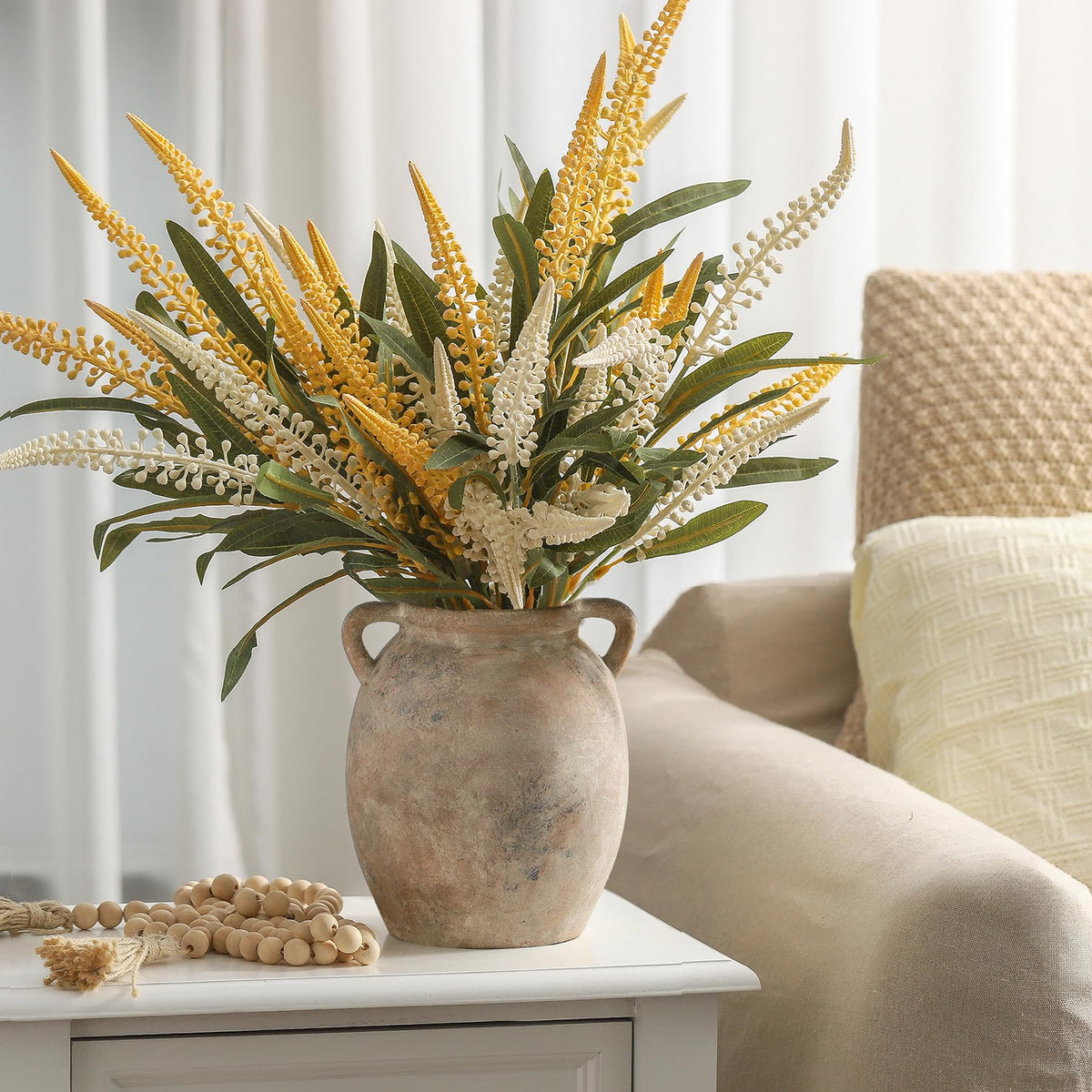 Dobbyby vase for bathroom shelf decor, adding subtle texture.