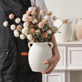 Dobbyby vase on dining table, versatile for pampas grass or stems.