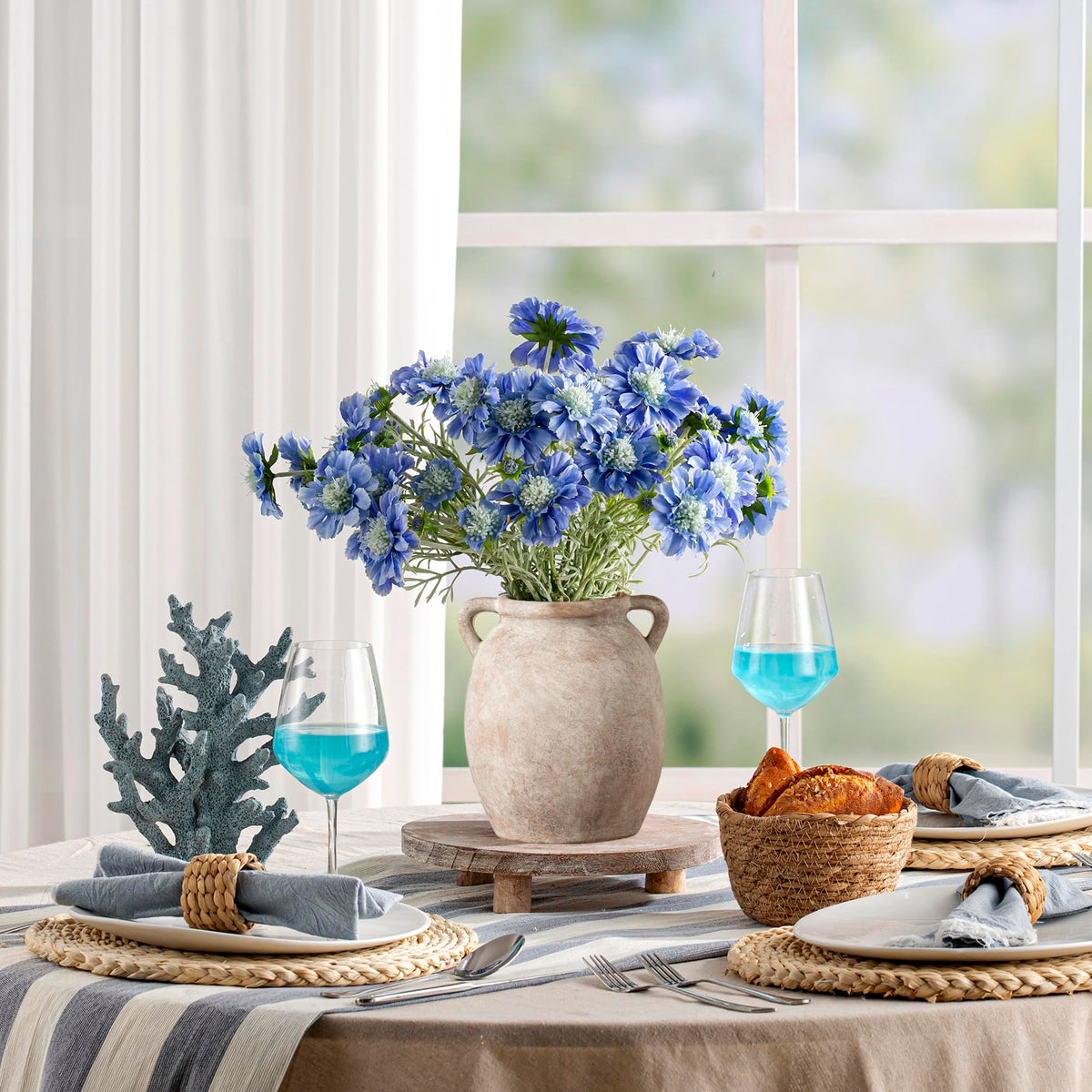 Dobbyby ceramic vase beside kitchen counter, ideal for fresh stems or dried accents.
