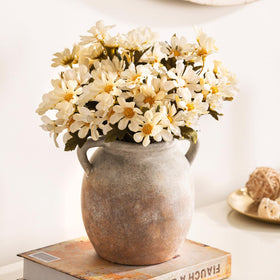 Dobbyby vase on mantel creates an instant focal point.