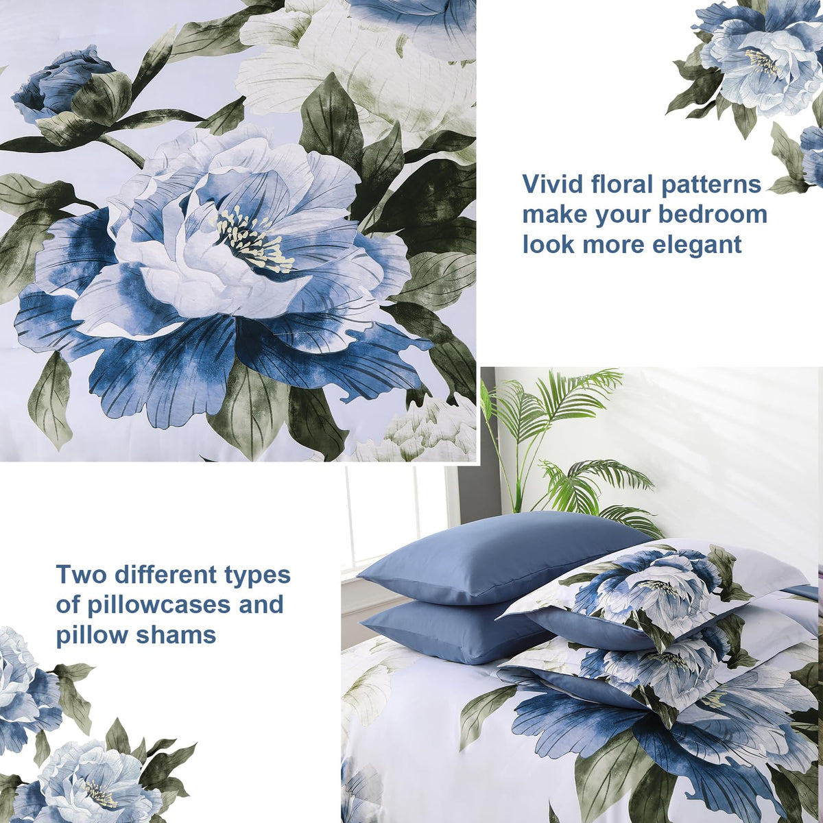 Dobuyly pillow shams 20x26 complement the bedding with coordinated styling.