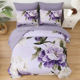 Dobuyly purple queen comforter set fitted sheet features 12-inch pockets for secure fit