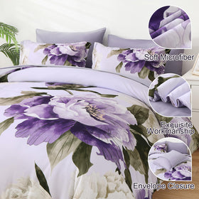 Dobuyly purple queen comforter set pillow shams add coordinated decorative touch