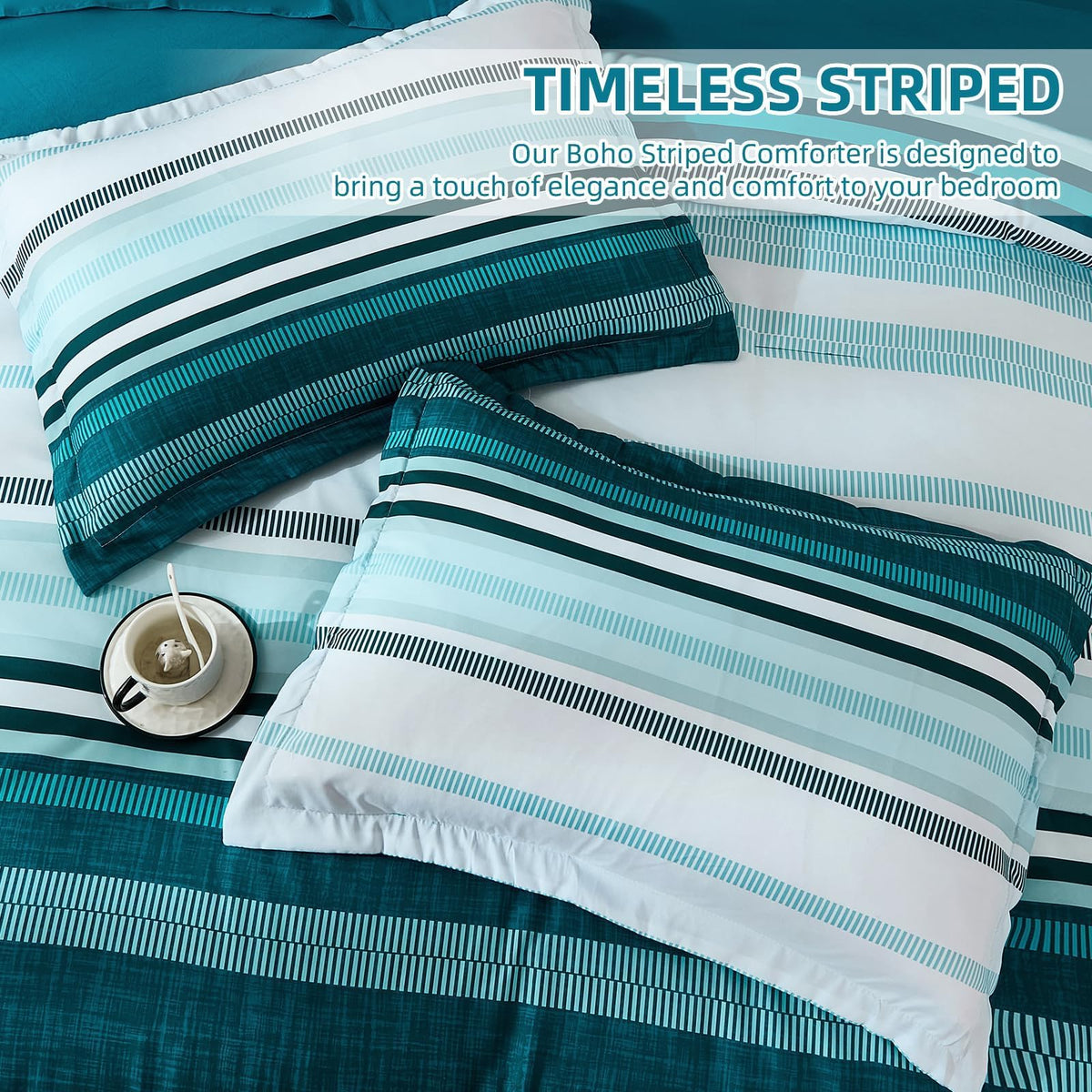 Dobuyly Teal Queen fitted sheet fits mattresses up to 14 inches securely