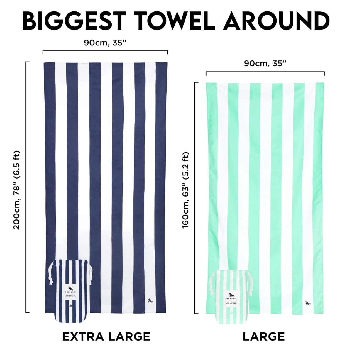 Dock & Bay Beach Towel compact and lightweight for travel