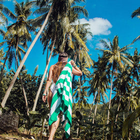 Dock & Bay summer design multi colour towel adds vibrant vibe to beach days.